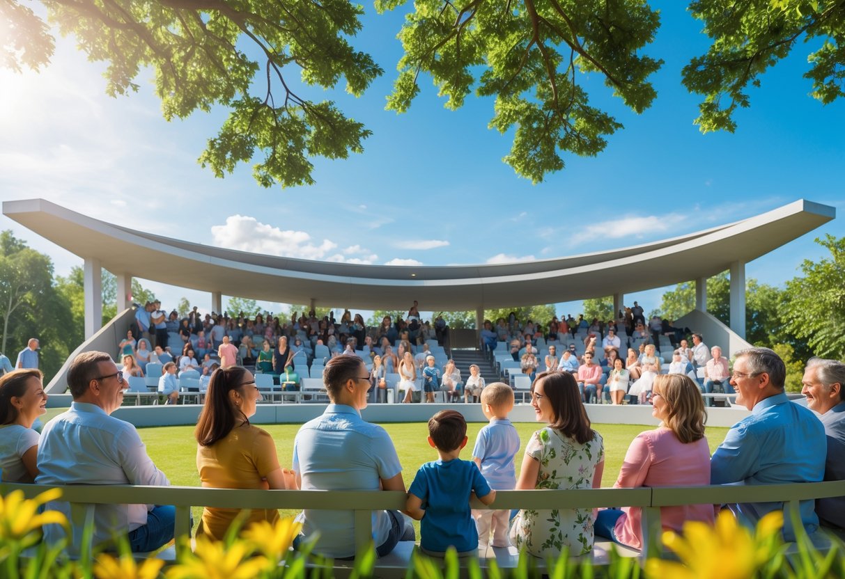 Familieevents med gode siddepladser til alle på en tribune